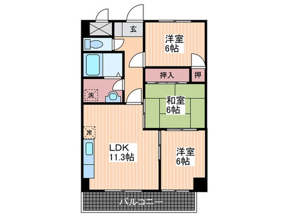 ハイタウン堀田の物件間取画像